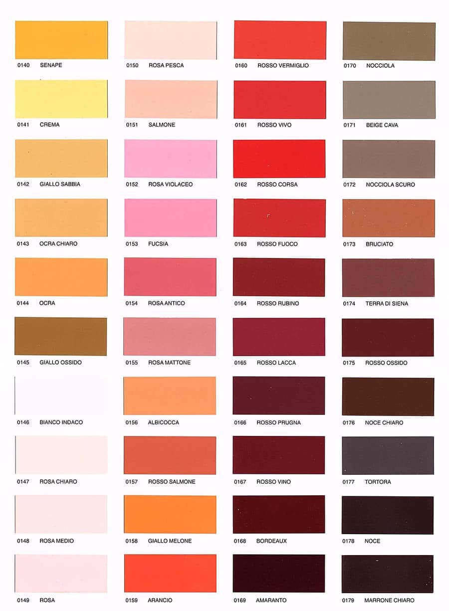 wzornik kolorów paleta RAL