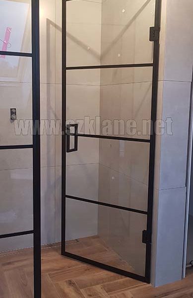 Drzwi prysznicowe czarny profil